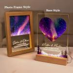 Custom Name the Night We Met Star Map Plaque Personalized Date Wedding Gifts for Couples Constellation Map Night Light Romantic Valentines Day Gifts for Him Boyfriend | Couple Engagement Gift