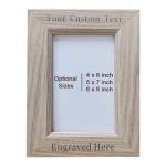 Asbanzerks Personalized Wood Picture Frame, Custom Engraved Photo Frame, Customizable Both Vertically and Horizontally, Free Engraving