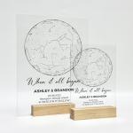 Custom Sign Express Acrylic Star Map with Stand – Personalized Night Sky from Special Moment, Gift for Couples, Romantic Acrylic Keepsake, Valentines Day