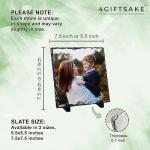 4GIFTSAKE Personalized Photo Rock Slate Frame - Custom Stone Plaque Picture Frame - Gifts for Mothers Fathers Day Wedding Birthday Christmas Memorial Pet Photo - Souvenir Slate Gift - Own Photo & Text