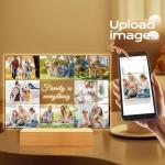 Personalized Picture Frame with Photos, Personalized Photo Frames with Night Light, Custom Picture Frames, Customized Anniversary Birthday Gifts for Women, Men, Mom, Dad, Baby, Kid, Family, Friends