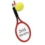 Tennis Racket Christmas Ornament - Personalized Tennis Racket Racquet with Tennis Ball Holiday Tree Decoration - Gift for Tennis Player - Custom Name and Date