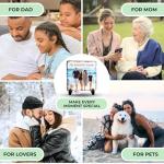 4GIFTSAKE Personalized Photo Rock Slate Frame - Custom Stone Plaque Picture Frame - Gifts for Mothers Fathers Day Wedding Birthday Christmas Memorial Pet Photo - Souvenir Slate Gift - Own Photo & Text