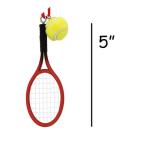 Tennis Racket Christmas Ornament - Personalized Tennis Racket Racquet with Tennis Ball Holiday Tree Decoration - Gift for Tennis Player - Custom Name and Date
