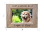 Asbanzerks Personalized Wood Picture Frame, Custom Engraved Photo Frame, Customizable Both Vertically and Horizontally, Free Engraving