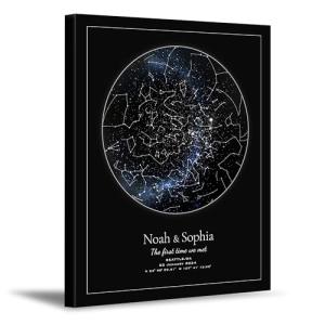 BOTTEGAARTS Custom Star Map – The Night You Were Born – Personalized Baby Star Map Print with Name, Birth Date & Location – Unique Newborn Gift, Baby Nursery Wall Art