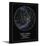 BOTTEGAARTS Custom Star Map – The Night You Were Born – Personalized Baby Star Map Print with Name, Birth Date & Location – Unique Newborn Gift, Baby Nursery Wall Art