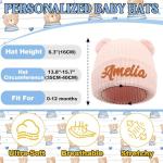 Personalized Knit Baby Hat with Name Embroidery