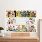 Personalized Picture Frame with Photos, Personalized Photo Frames with Night Light, Custom Picture Frames, Customized Anniversary Birthday Gifts for Women, Men, Mom, Dad, Baby, Kid, Family, Friends