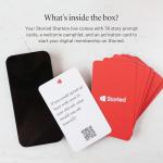 Custom Hardcover Family Memory Keepsake Book + Storied Starter Cards (78 Cards) - Complete Legacy Bundle Gift for Grandparents & Parents - Preserve Family Stories & Memories