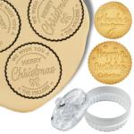 Personalized Cookie Stamp Custom Christmas Cookie Press Baking Acrylic Cutter for Wedding Birthday Happy Holidays Gifts