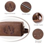 Personalized Leather Toiletry Bag for Men