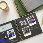 Personalized Guest Book Photo Album Scrapbook Custom Retirement Party Guest Book to Sign Polaroid Instax Picture Memory Book for 4x6 & 5x7 Keepsake Gift (Black, Small - 8.3x8.3)