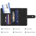 Passport Holder Wallet Cover Personalized Letter A-Z Travel Wallet RFID Blocking Passport Cover Wallet Case for Travel Passport Book Holders for Women and Men, Black-D