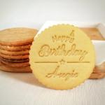 Personalized Cookie Stamp Custom Christmas Cookie Press Baking Acrylic Cutter for Wedding Birthday Happy Holidays Gifts