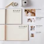 Personalized Guest Book Photo Album Scrapbook Custom Retirement Party Guest Book to Sign Polaroid Instax Picture Memory Book for 4x6 & 5x7 Keepsake Gift (Black, Small - 8.3x8.3)