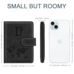 Passport Holder Wallet Cover Personalized Letter A-Z Travel Wallet RFID Blocking Passport Cover Wallet Case for Travel Passport Book Holders for Women and Men, Black-D