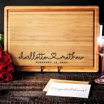 Personalized Wood Engraved Cutting Board - Valentines Day Gifts for Her - Unique Present for Wedding, Anniversary, Housewarming, Birthday, Holiday, or Romantic Gift Idea for Friends, Family, Mom, Dad