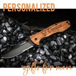 Personalized Engraved Oak Pocket Knife for Him
