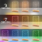 IOUMAM Personalized Couple Gifts, Custom Star Map by Date Acrylic Plaque Night Light for Couples, Personalized Constellation Chart Night Light for Wedding, Anniversary, Valentines Day