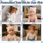 Personalized Knit Baby Hat with Name Embroidery