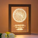 ALBK Custom Star Map - Personalized Star Constellation Map Father's Day Acrylic Night Light in Wooden Frame, Plaque Gift for Special Date Anniversary Custom Night Sky - Stars Chart Art Print