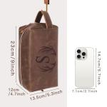 Personalized Leather Toiletry Bag for Men