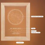 ALBK Custom Star Map - Personalized Star Constellation Map Father's Day Acrylic Night Light in Wooden Frame, Plaque Gift for Special Date Anniversary Custom Night Sky - Stars Chart Art Print