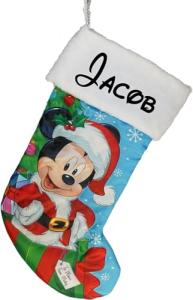 Kurt S. Adler Personalized Mickey Christmas Stocking - Officially Licensed - Present from Santa Character Holiday Decoration with Custom Name