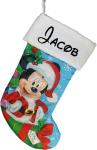 Kurt S. Adler Personalized Mickey Christmas Stocking - Officially Licensed - Present from Santa Character Holiday Decoration with Custom Name