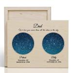 Bohva Fathers Day Personalized Gifts for Dad from Daughter Son, Custom Star Map for Papa, Fathers Day Anniversary Gifts for Husband from Wife, Father Grandpa Birthday Gifts Ideas