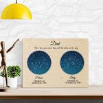 Bohva Fathers Day Personalized Gifts for Dad from Daughter Son, Custom Star Map for Papa, Fathers Day Anniversary Gifts for Husband from Wife, Father Grandpa Birthday Gifts Ideas