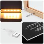 ALBK Custom Star Map - Personalized Star Constellation Map Father's Day Acrylic Night Light in Wooden Frame, Plaque Gift for Special Date Anniversary Custom Night Sky - Stars Chart Art Print