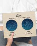 Bohva Fathers Day Personalized Gifts for Dad from Daughter Son, Custom Star Map for Papa, Fathers Day Anniversary Gifts for Husband from Wife, Father Grandpa Birthday Gifts Ideas