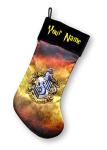 Hufflepuff Christmas Stocking - Personalized Harry Potter Hogwarts School of Witchcraft and Wizardry House Crest Holiday Decoration with Custom Name