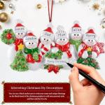 Personalized Snowman Christmas Ornament 2025, Custom Engraved Names & Year, Custom Polyresin Hanging Snowman Ornament for Xmas Tree Decoration Holiday Family Decor Gifts (Family of 3)