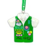Girl Scout Junior Scout Christmas Ornament, Troop Vest Holiday Keepsake, Christmas Tree Decoration with Custom Name
