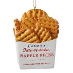 Waffle Fries Christmas Ornament Fast Food Box Christmas Tree Decoration Personalized with Custom Name