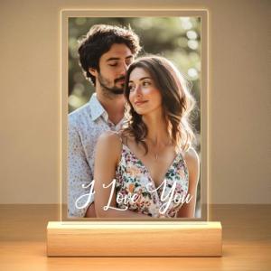 KoxSmar Custom Picture Frame, Personalized Photo Frame, Customized Picture Frames, Personalized Anniversary Birthday Gifts for Women Men Her Him Girlfriend Boyfriend Couple Mom Dad Family