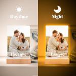 Bulaient Personalized Picture Frame, Custom Photo Frame with Night Light, Custom Picture Frames, Personalized Anniversary Birthday Gifts for Women Men Her Him Girlfriend Boyfriend Couple