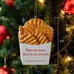 Waffle Fries Christmas Ornament Fast Food Box Christmas Tree Decoration Personalized with Custom Name