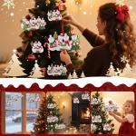 Personalized Snowman Christmas Ornament 2025, Custom Engraved Names & Year, Custom Polyresin Hanging Snowman Ornament for Xmas Tree Decoration Holiday Family Decor Gifts (Family of 3)