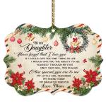 HYTURTLE to My Daughter Christmas Ornament 2025 Tree Decoration, Daughter Gifts from Mom, Mother, Inspirational Gift Idea for Her, Girls, Women, Holiday Decor Aluminum Ornament Keepsake for Daughters