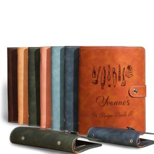 Personalized Recipe Book, Handmade Blank Notebook to Write in Your Own Recipes, 17 Custom Cover Designs, Handcrafted Gift for Mom, Dad, Husband, Wife, Grandma, Sister, Christmas, Birthday