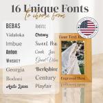 Personalized Picture Frame with Your Own Text - 4x6/5x7/8x10 Wood Engraved Custom Photo Frame with Gifts Box, Customized Gifts for Birthday, Christmas, Anniversary,Wedding, Friend, Men, Women (Wood Frame, Custom Text)