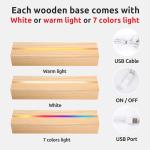 Bulaient Personalized Picture Frame, Custom Photo Frame with Night Light, Custom Picture Frames, Personalized Anniversary Birthday Gifts for Women Men Her Him Girlfriend Boyfriend Couple