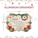 HYTURTLE to My Daughter Christmas Ornament 2025 Tree Decoration, Daughter Gifts from Mom, Mother, Inspirational Gift Idea for Her, Girls, Women, Holiday Decor Aluminum Ornament Keepsake for Daughters