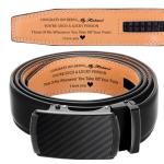 Personalized Engraved Leather Ratchet Belt for Him