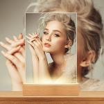 Bulaient Personalized Picture Frame, Custom Photo Frame with Night Light, Custom Picture Frames, Personalized Anniversary Birthday Gifts for Women Men Her Him Girlfriend Boyfriend Couple