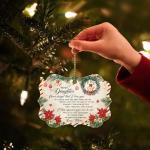 HYTURTLE to My Daughter Christmas Ornament 2025 Tree Decoration, Daughter Gifts from Mom, Mother, Inspirational Gift Idea for Her, Girls, Women, Holiday Decor Aluminum Ornament Keepsake for Daughters